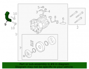 Volvo XC60 22-25 B5, B6 Air Conditioning Compressor Bracket