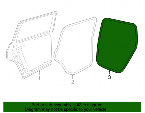 Door seal rear left VW Atlas 18-