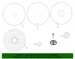 Toyota Land Cruiser 24-26 Wheel Center Cap