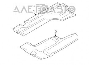 Left underbody protection BMW 5 F10 11-16 tears