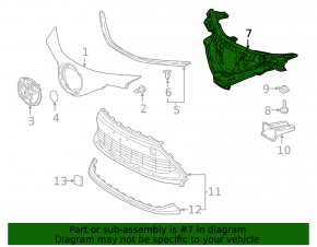 Toyota C-HR 22-22 Turkey built radiator grille base
