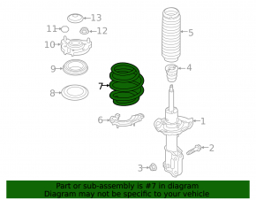 Front left spring for Hyundai Ioniq 18-22 PHEV