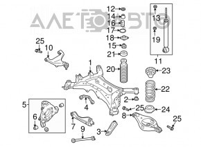 Subframe rear Nissan Murano z50 03-08