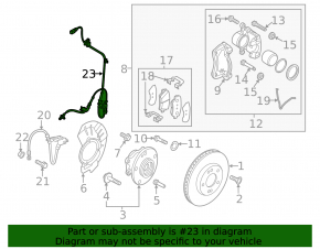 ABS sensor front left Kia Niro 19-22 EV