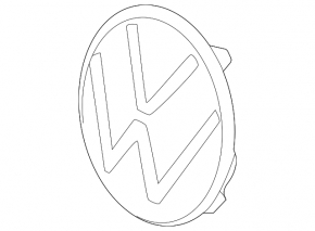 Emblem of radiator grill grill VW Tiguan 22-24 under radar