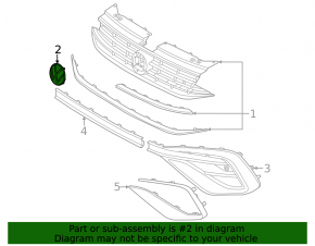 VW Tiguan 22-24 Radar Grill Emblem