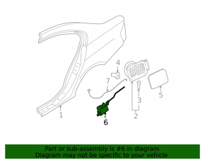 Fuel filler flap lock for BMW 3 E90 E92 07-08 pre-restyling