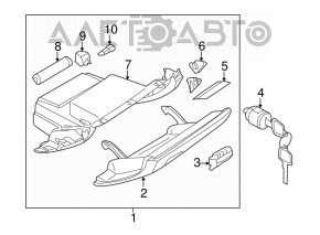 Glove box, glove compartment Nissan Murano z51 09-14 beige