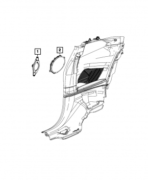 Left tailgate squeaker for Jeep Grand Cherokee WL 21-25 ALPINE