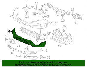 Front Bumper Lip Honda CRV 17-19