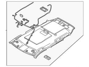 Mitsubishi Outlander 22-25 headliner without panoramic windows, gray