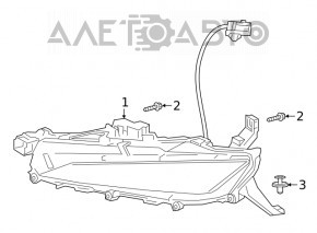 Left fog light Lexus RX 20-22