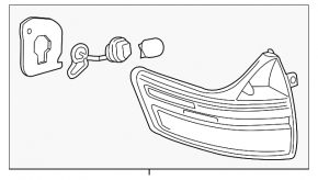 Light outer wing left Toyota Sienna 20