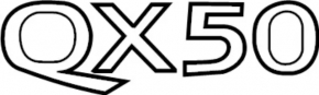 Emblem inscription QX50 trunk door Infiniti QX50 19-20