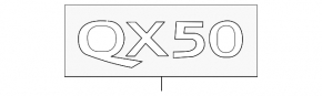 Emblem inscription QX50 trunk door Infiniti QX50 19-20