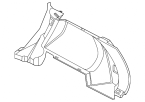 Left arch trim Nissan Murano 25-26 dark gray