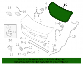 Hyundai Elantra AD 17-20 Trunk Lid Seal