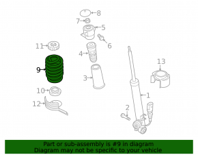 Rear left spring Audi A4 B8 08-16 lowered, H&R