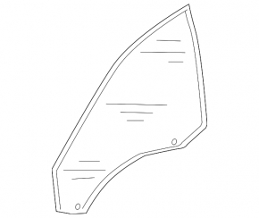 Front left door glass Audi Q5 8R 09-17
