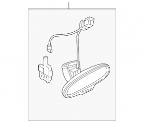Interior mirror Audi A6 C7 12-18 for auto-dimming, black