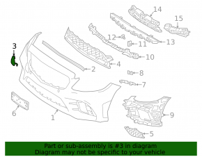 Mercedes C-class W205 19-21 front bumper towing hook cap