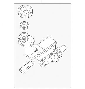 Master Brake Cylinder Assembled with Reservoir Nissan Rogue Sport 17-22 with Cap