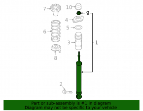 Infiniti FX35 QX70 09-14 rear right shock absorber, electric