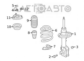 Shock absorber strut assembly front left Mazda 6 18-21