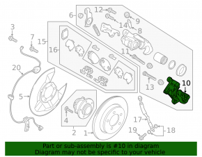 Rear left caliper bracket for Mazda 6 14-15