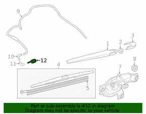 Rear washer nozzle Mazda CX-9 16-