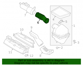Air intake duct for Land Rover Range Rover Velar 18-20 2.0T