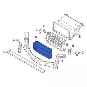 Upper radiator deflector Ford F-150 22-25 EV