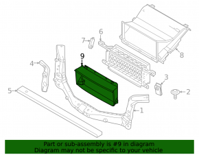 Upper radiator deflector Ford F-150 22-25 EV