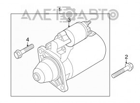 Starter VW Touareg 11-17 3.6 1.7 Kw Bosch