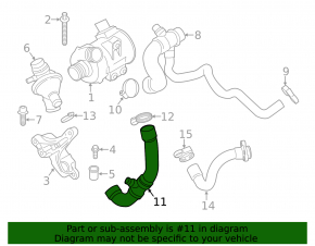 Lower Water Pump Hose for BMW X1 E84 13-15 2.0T N20