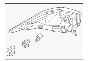 Light outer wing left Infiniti JX35 QX60 13-15 prerest