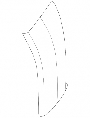Volvo V60 20-25 rear right fender arch trim on the bumper
