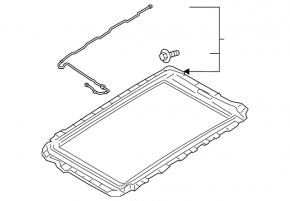 Panoramic mechanism frame Volvo V90 17-22 usa