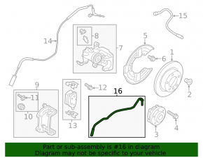 ABS Sensor Rear Right Mini Cooper Countryman R60 10-16
