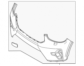 Volvo C40 23-24 bare front bumper