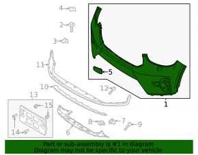 Volvo C40 23-24 bare front bumper