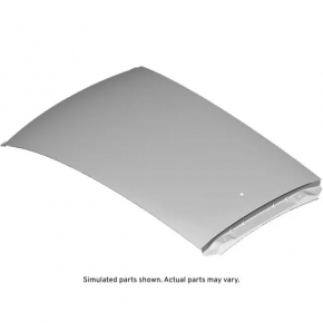 Metal roof of a 1920 Chevrolet Cruze, without a sunroof, sawed off