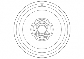 Nissan Rogue 21-26 D17 165/90 spare tire, rusty rim