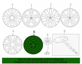 Spare tire full size Toyota Sequoia 08-16