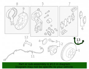 Brake hose rear left Nissan Pathfinder 13-20