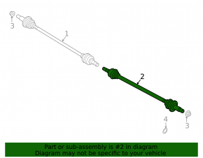 Drive axle shaft rear left Kia Sorento 21-25 HEV, PHEV