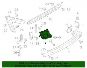 Rear bumper mount under left light Audi A6 C7 16-18 broken