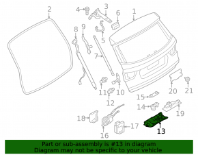 BMW X3 F25 11-17 Trunk Door Lock