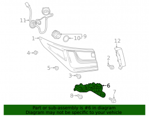 Rear bumper mount under the right light for Lexus NX 22-25