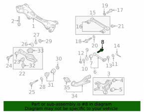 Hyundai Sonata 11-15 hybrid wheel alignment bolt